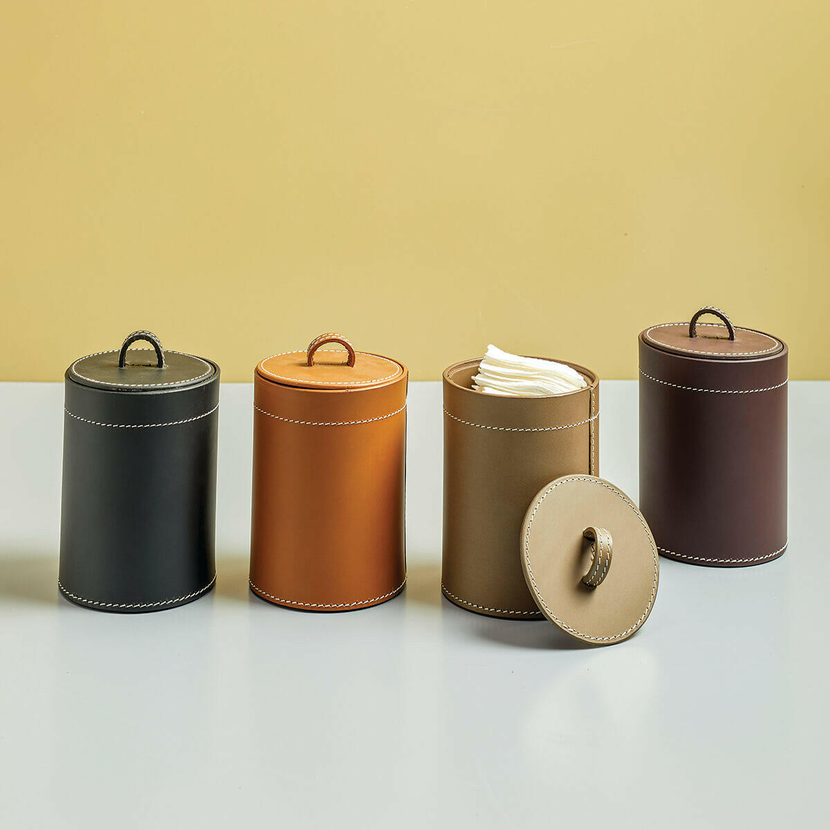 Modella Multi Storage Box With Lid Cognac
