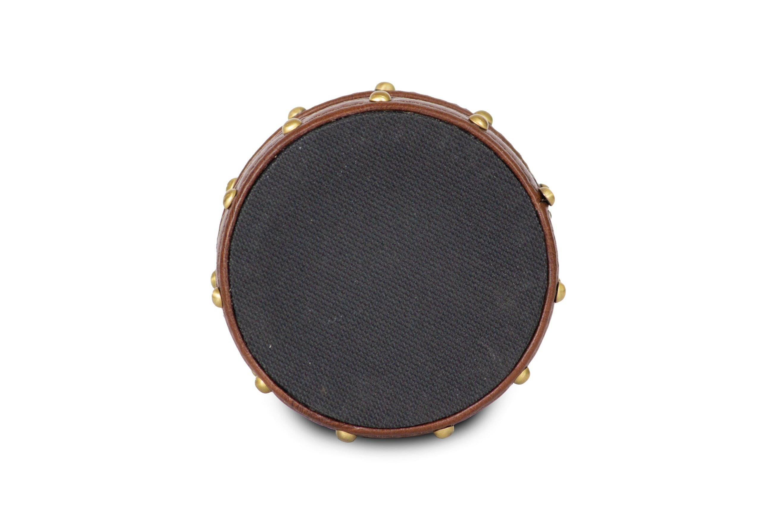 Scented Candle with Olive Leather Cladding