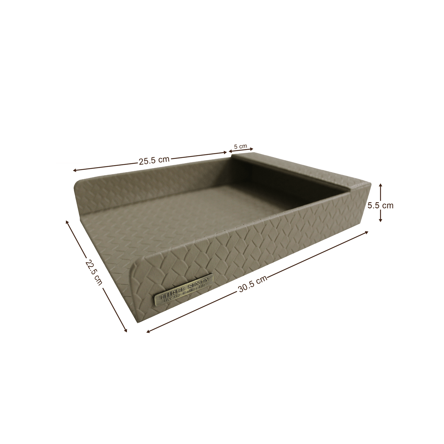 Paper Tray A4 in Faux Leather Beige