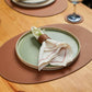Napkin Holder & Placemats Set Of 6 Cognac