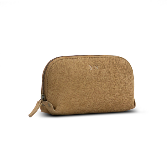 Pouch Bag Cow Wash Genuine Leather Cream
