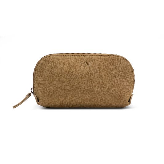 Pouch Bag Cow Wash Genuine Leather Cream