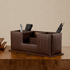 Desk Caddy Brown | Vegan Leather Desk Organizers