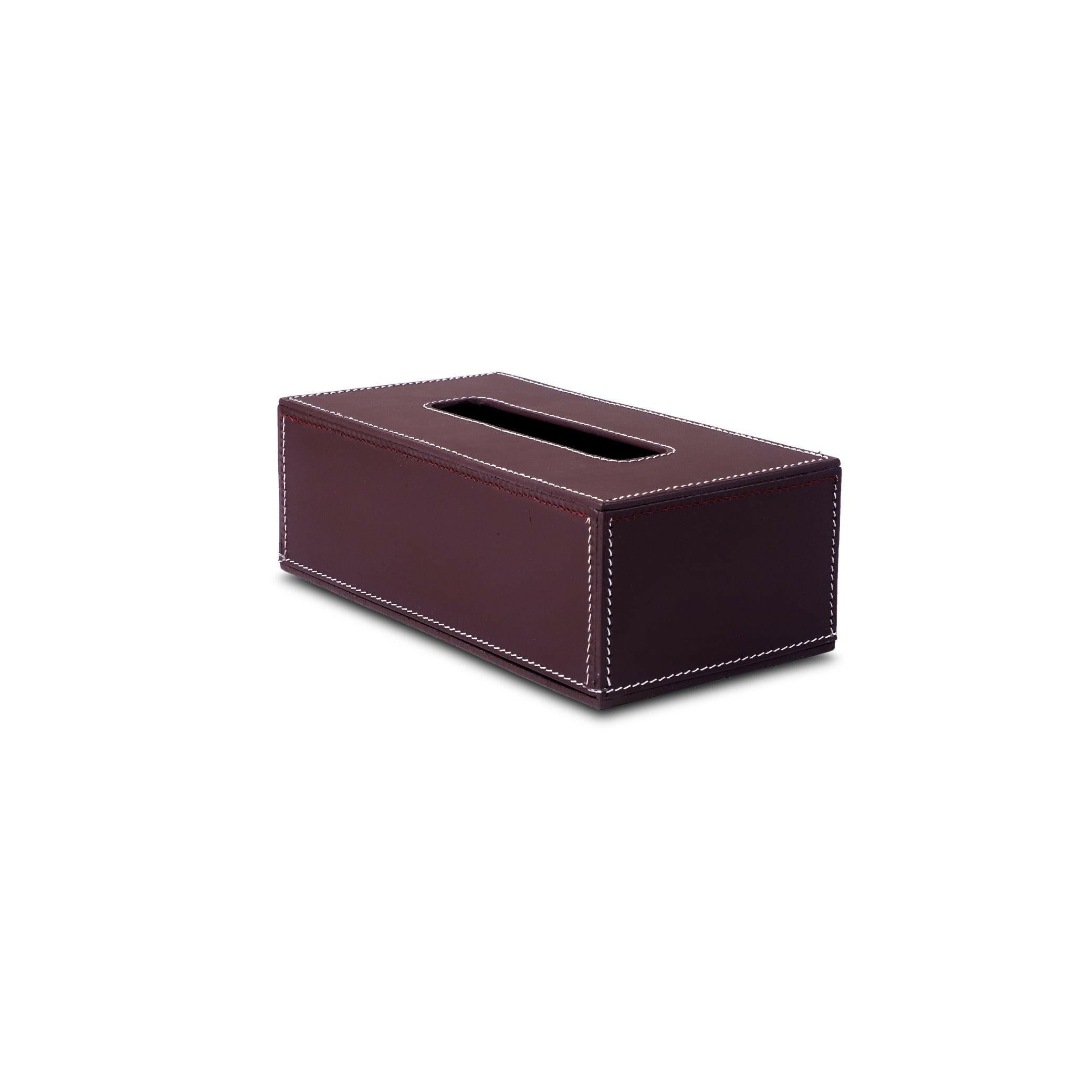 Modella Tissue Box Holder Bordeaux