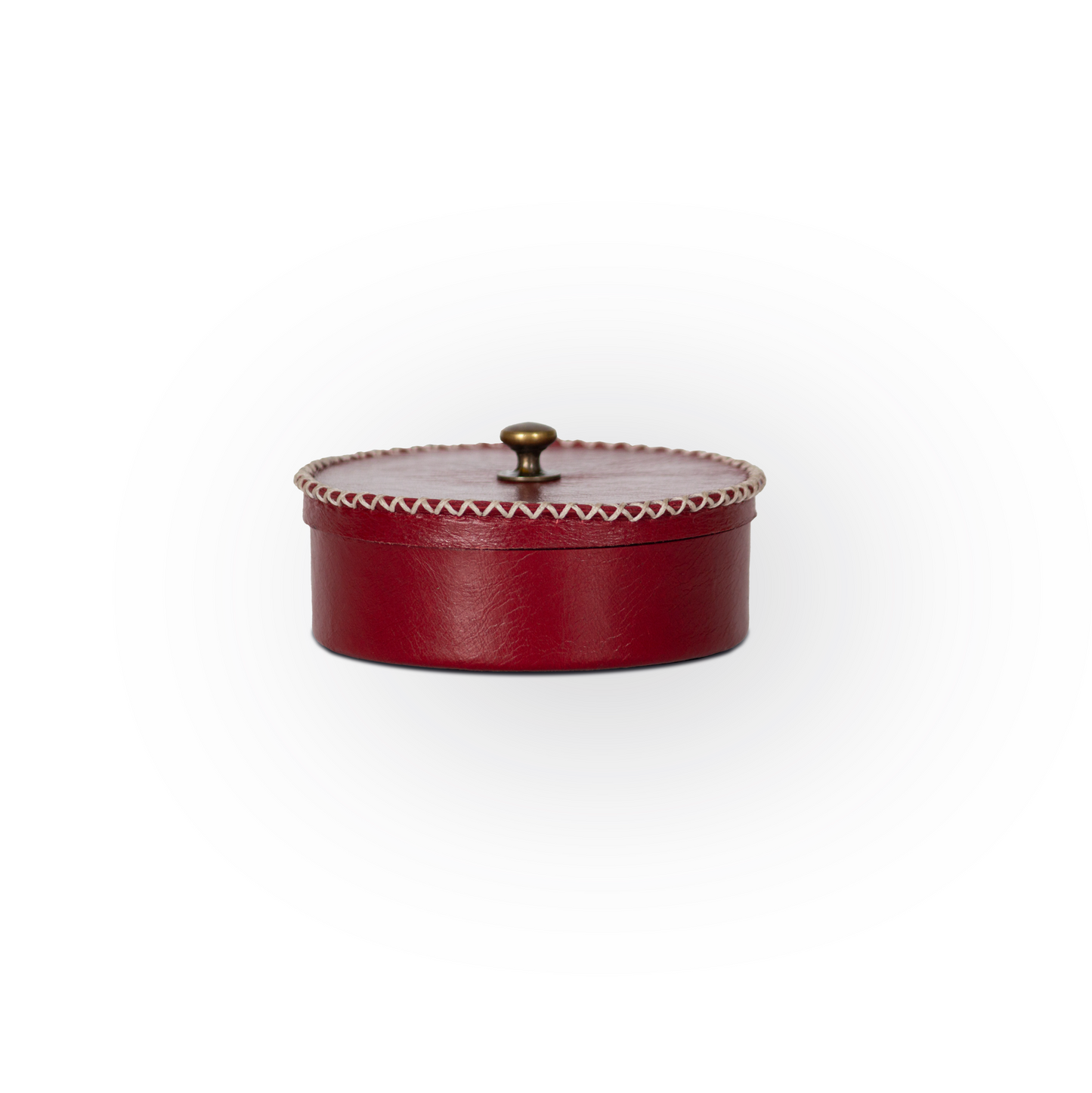 Scented Candle with Red Leather Cladding