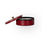 Scented Candle with Red Leather Cladding