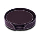 Round Coasters Set Of 6 Bordeaux