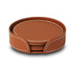 Round Coasters Set Of 6 Cognac