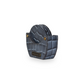 Grey Round Coaster Set of 4 In Genuine Croco Leather