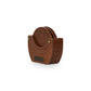 Tan Round Coaster Set of 4 In Genuine Croco Leather