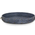 Round Tray In Genuine Croco Leather Grey