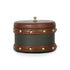 Scented Candle with Olive Leather Cladding
