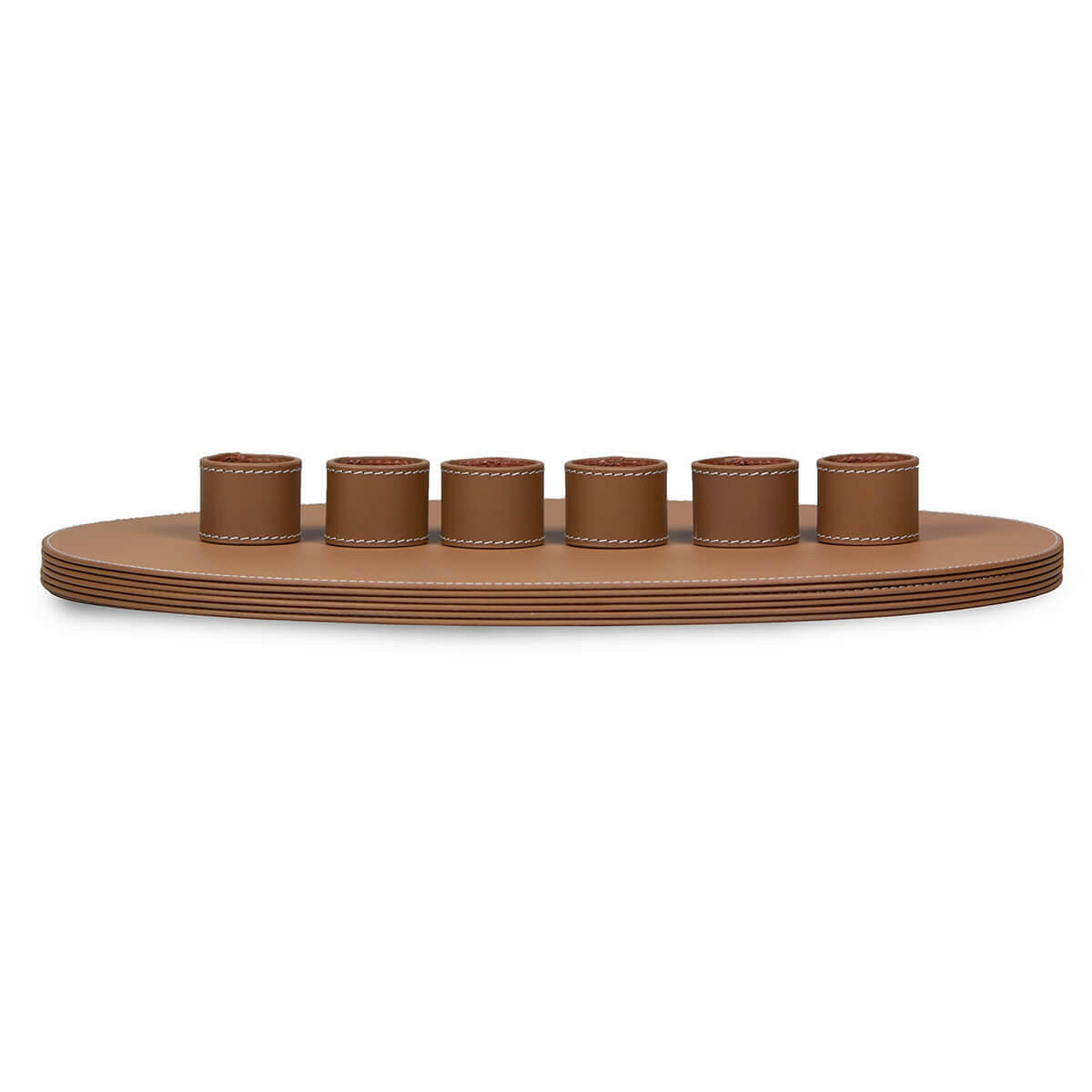 Modella Napkin Holder & Placemats Set Of 6 Cognac