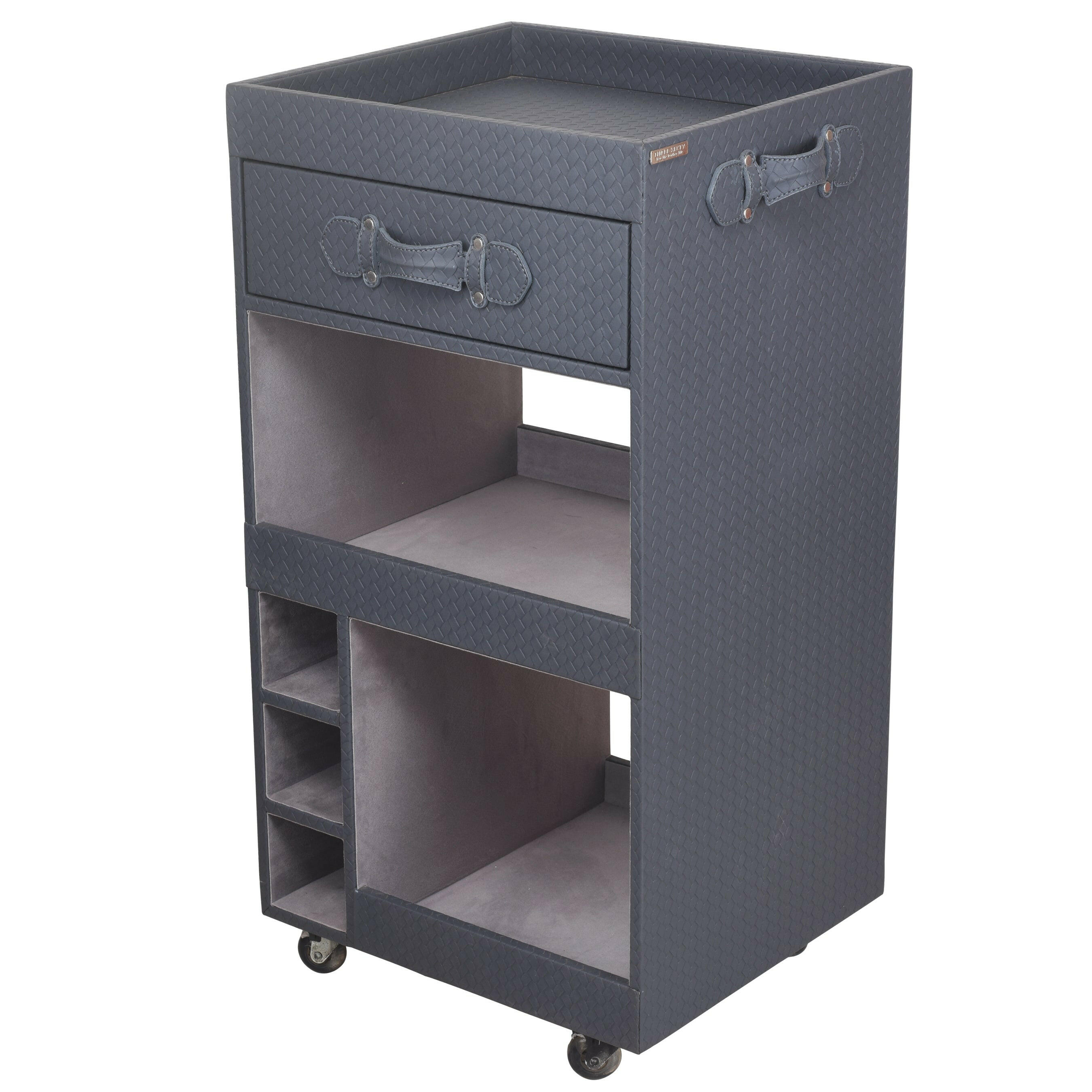 Single Drawer Bar Trolley Grey