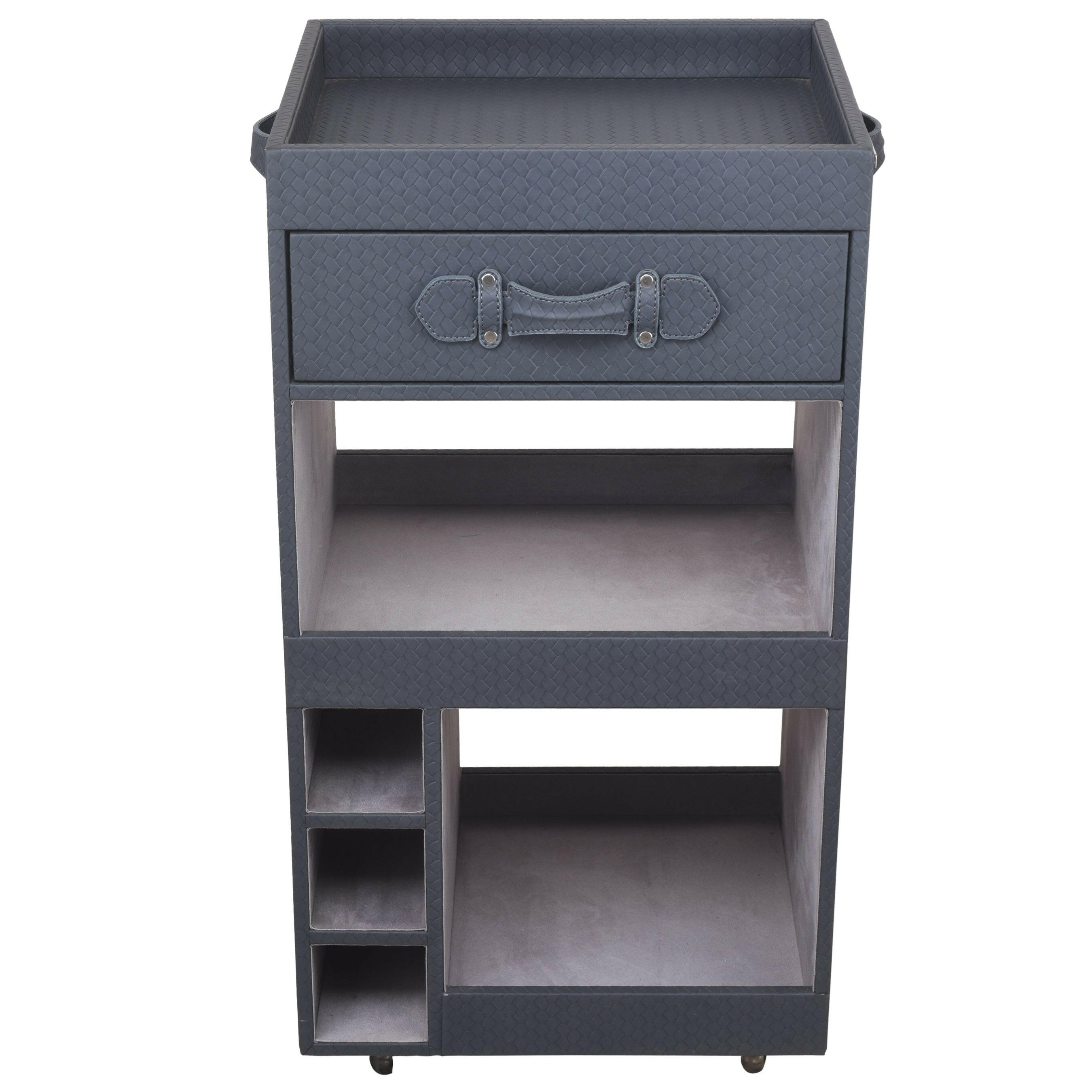 Single Drawer Bar Trolley Grey