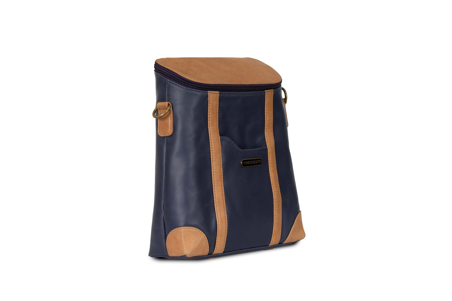 Sling Bag Genuine Leather Blue & Brown