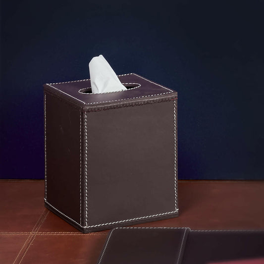 High Tissue Box Holder Bordeaux