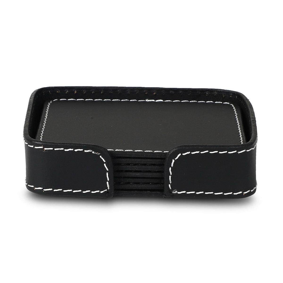 Modella Square Coasters Set Of 6 Black
