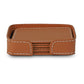 Square Coasters Set Of 6 Cognac