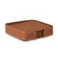 Square Coasters Set Of 6 Cognac
