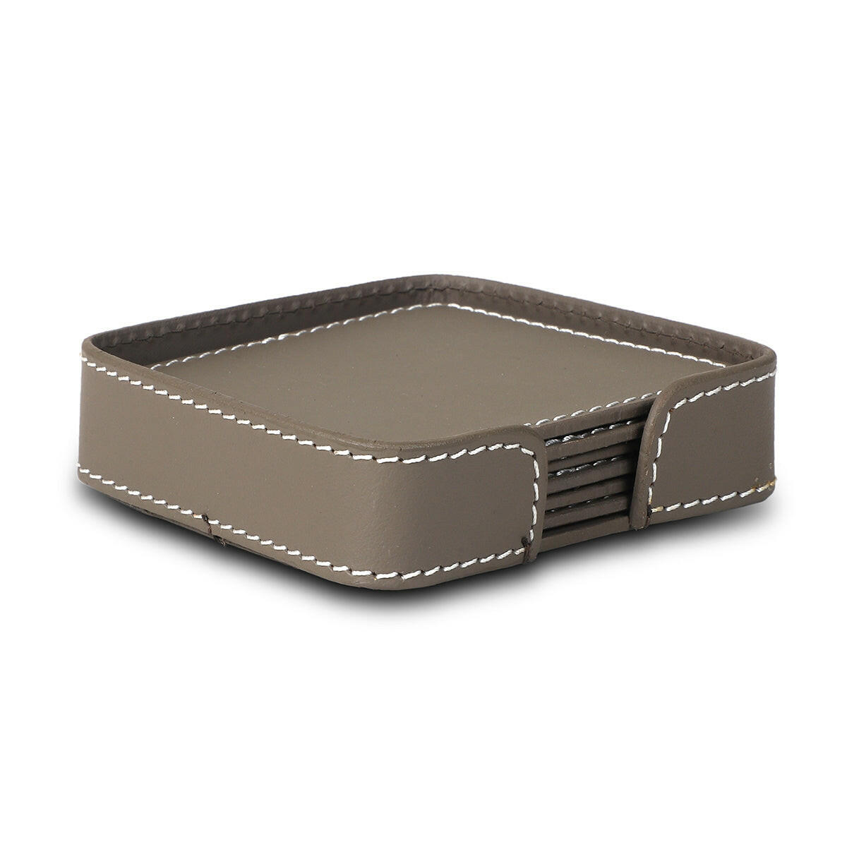 Modella Square Coasters Set Of 6 Taupe