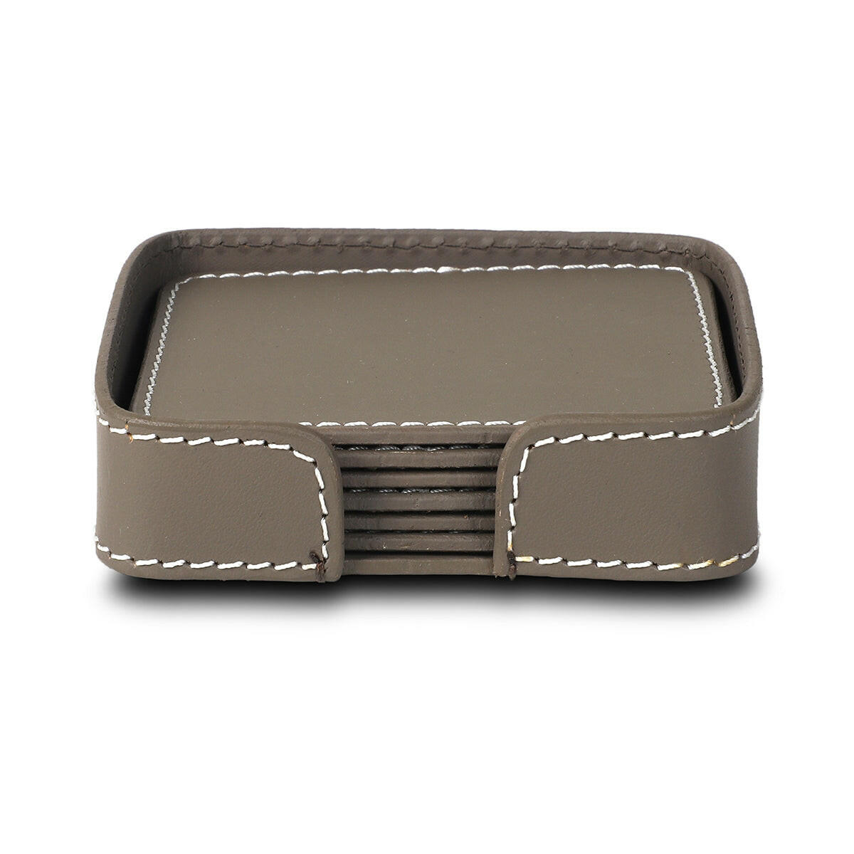 Modella Square Coasters Set Of 6 Taupe