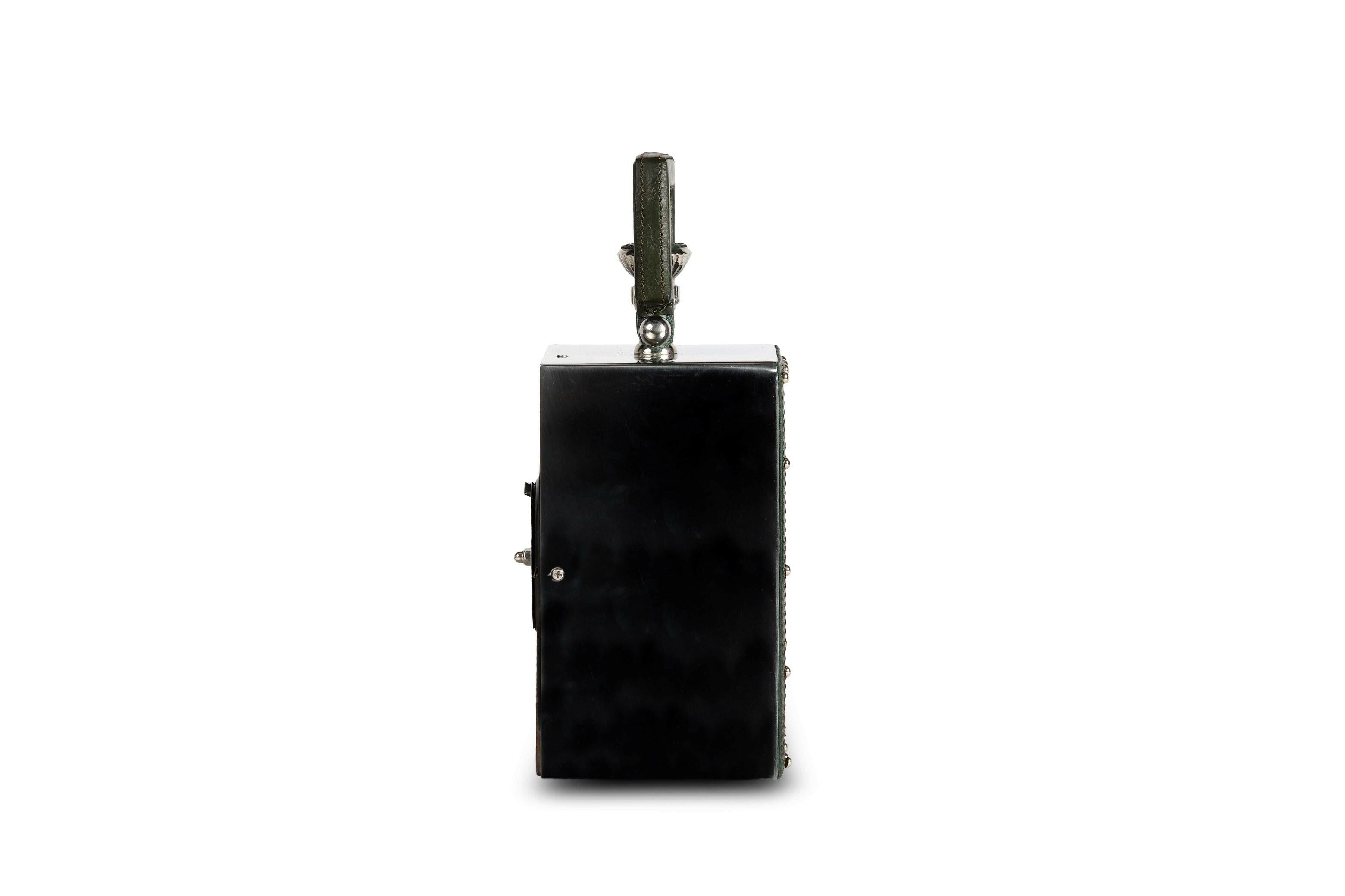 Square Table Clock Black