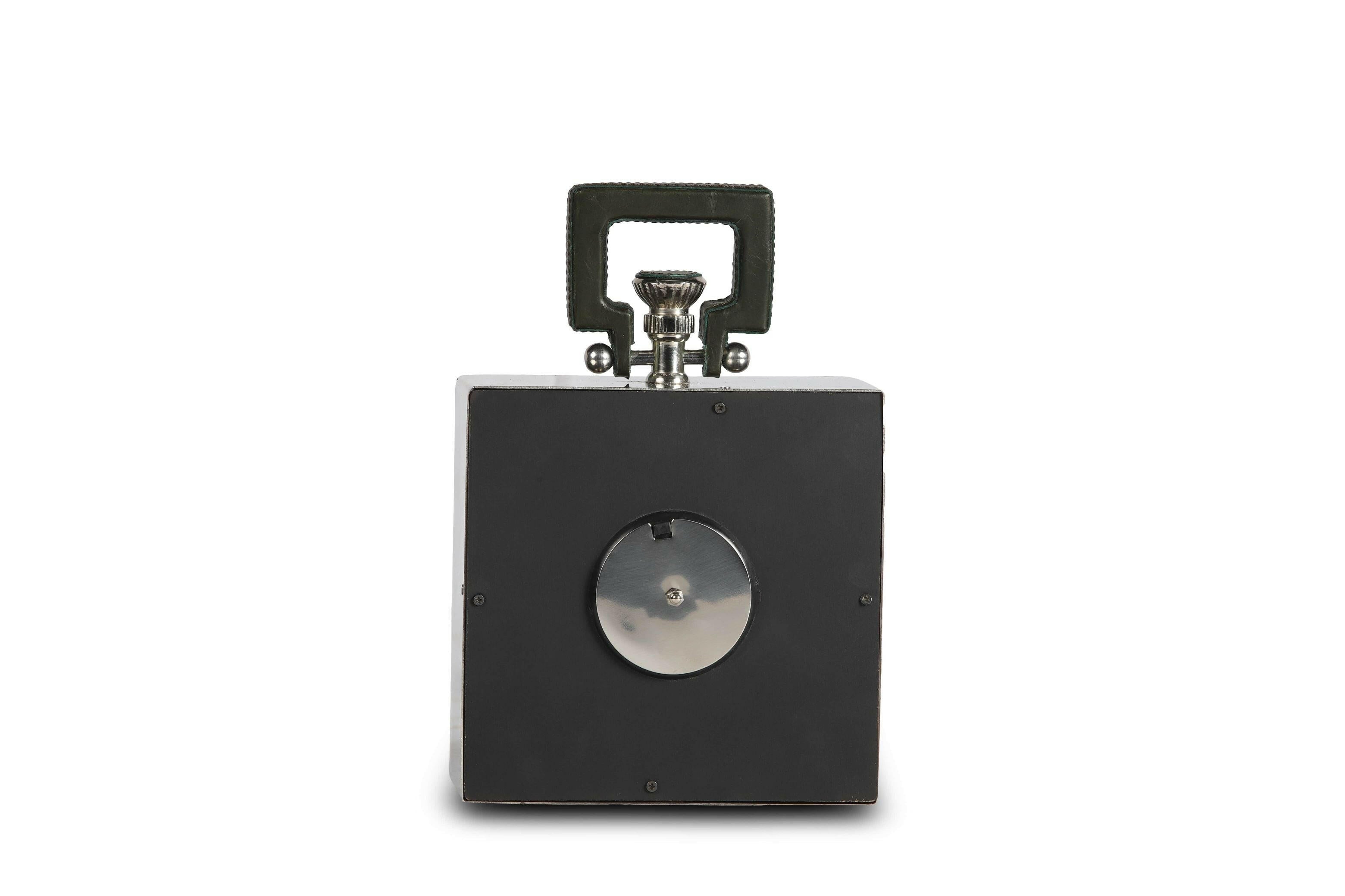 Square Table Clock Black