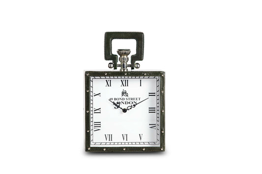 Square Table Clock Black