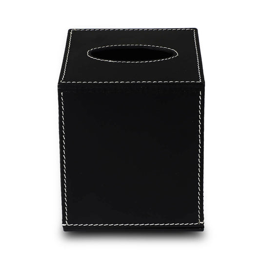 High Tissue Box Holder Black