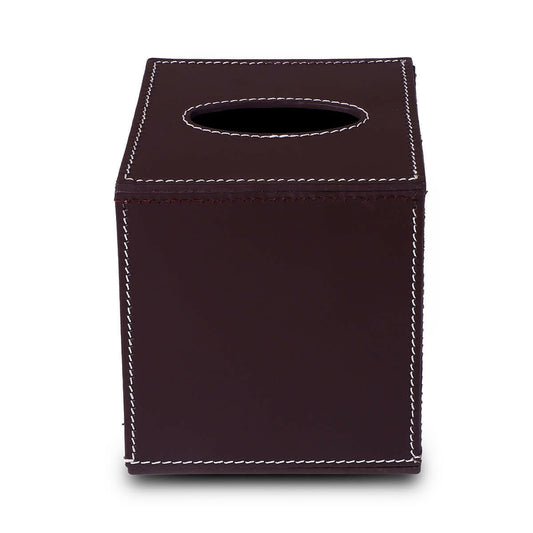 High Tissue Box Holder Bordeaux