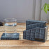 Coaster Set of 4 In Genuine Croco Leather Grey