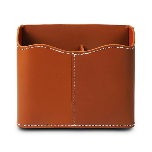 Multi Storage Desk Organizer Cognac