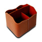 Multi Storage Desk Organizer Cognac