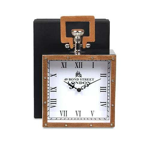 Table Clock Tan