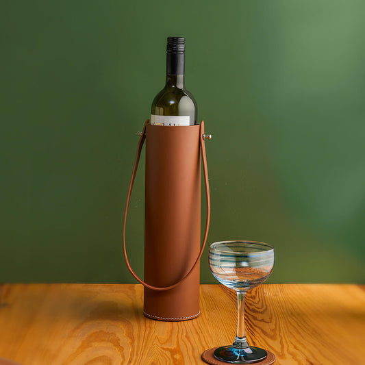 Tall Single Wine Bottle Holder Cognac
