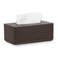 Tissue Box In Genuine Croco Leather Brown