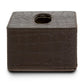 Tissue Box In Genuine Croco Leather Brown