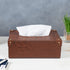 Tissue Box With Rivets Tan