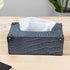 Tissue Box With Rivets Grey