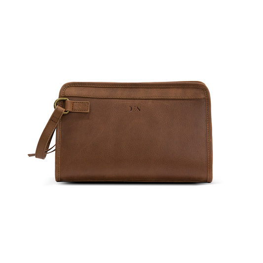 Travel Kit Cow Waxy Rambler Leather Tan