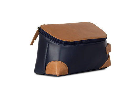 Travel Kit Leather Blue & Brown