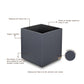 Taper Waste Bin Grey