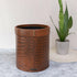 Waste Bin In Genuine Croco Leather Tan