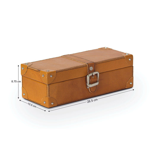 Waxy Watchbox Box of 4  Tan