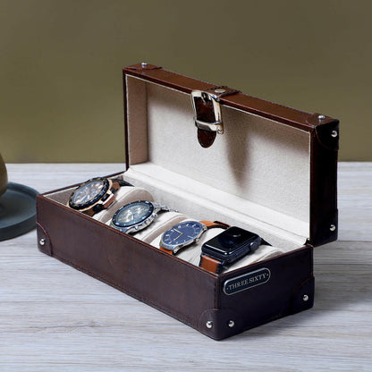 Watch Box of 4 - Brown