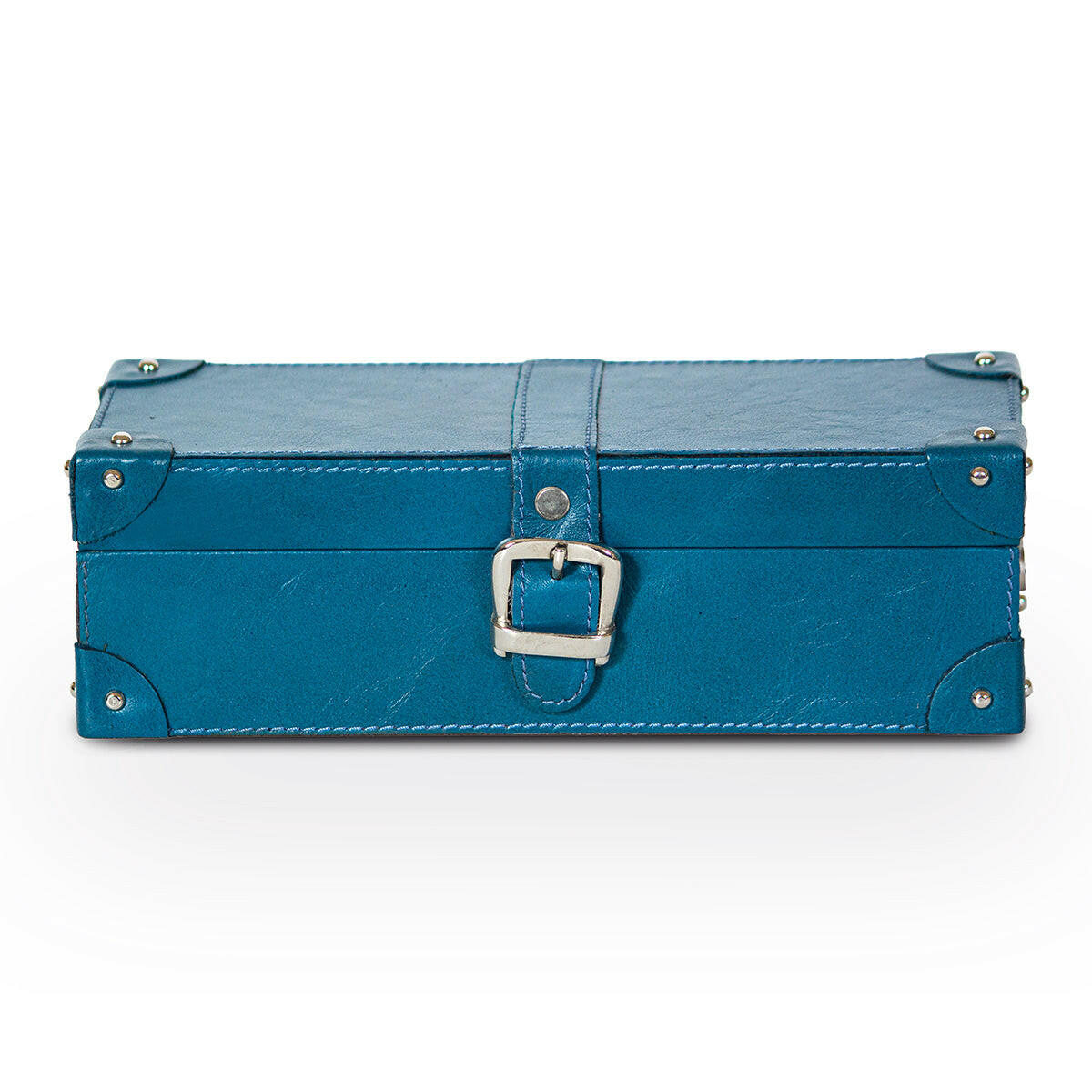Watch Box of 4 Waxy Leather - Blue