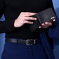 Weave Collection Textured Wallet Black